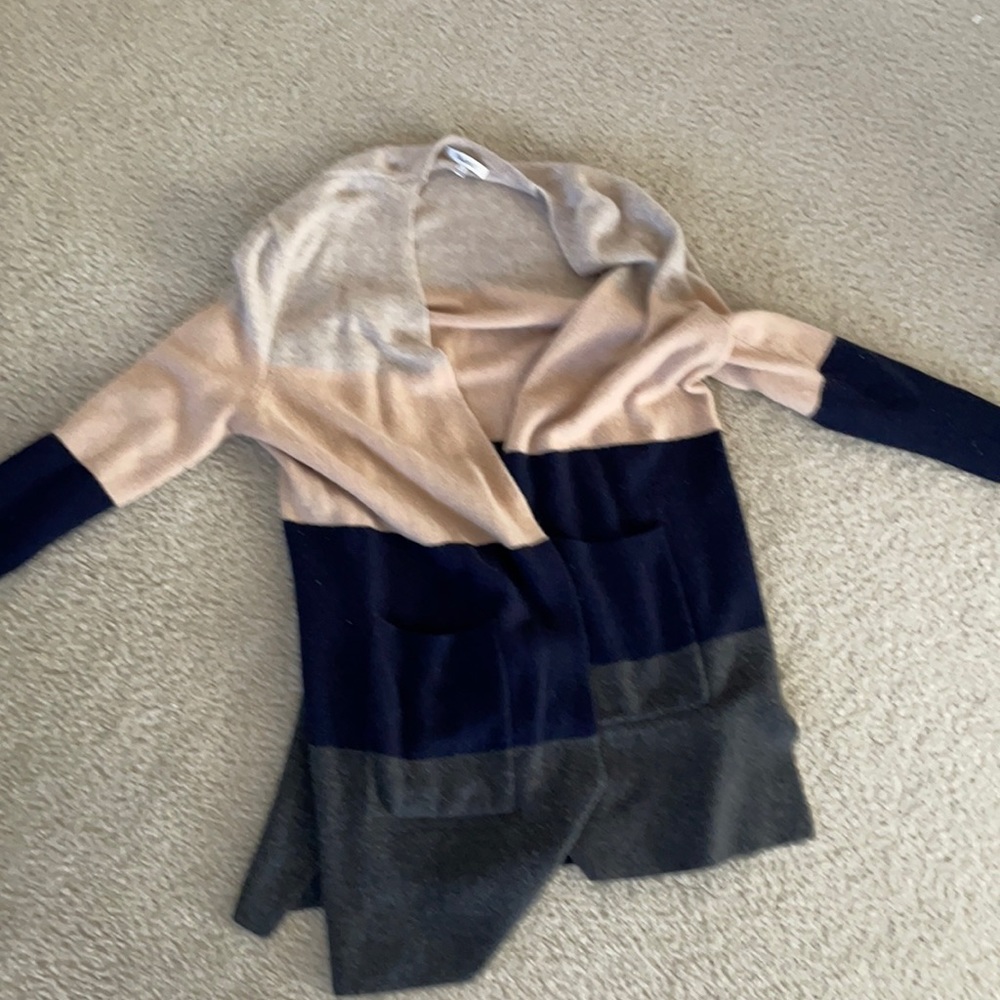 Color block cardigan